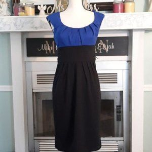 London Times formal black and blue dress